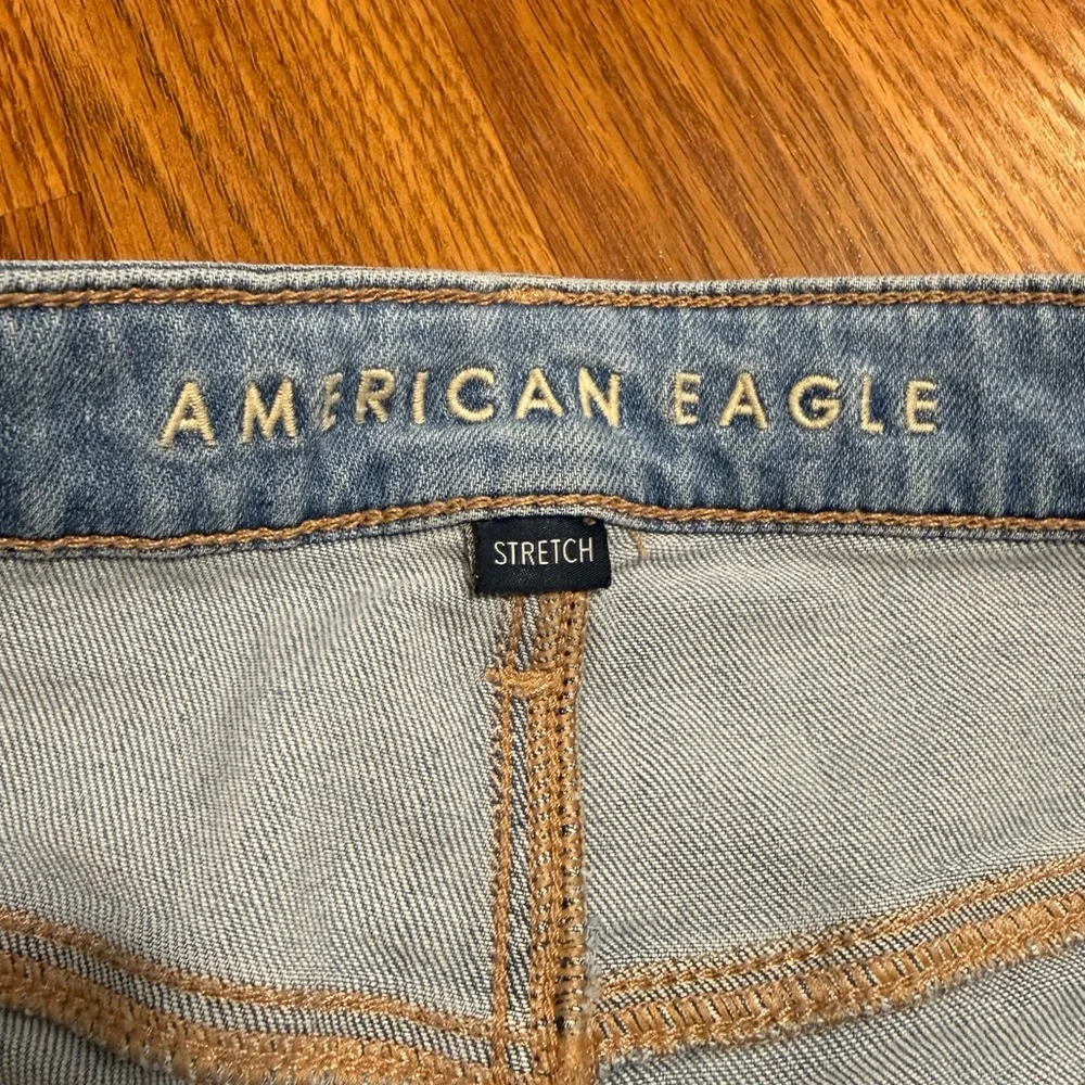 American Eagle dreamy drape stretch ripped low-rise baggy wide leg jean - Picture 4 of 6